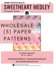 Load image into Gallery viewer, WHOLESALE (5) Sweetheart Medley 32 Fat Quarters at - PAPER PATTERN