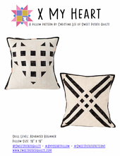 Load image into Gallery viewer, X My Heart Double Pillow - PDF Pattern