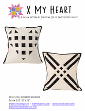 Load image into Gallery viewer, X My Heart Double Pillow - PDF Pattern
