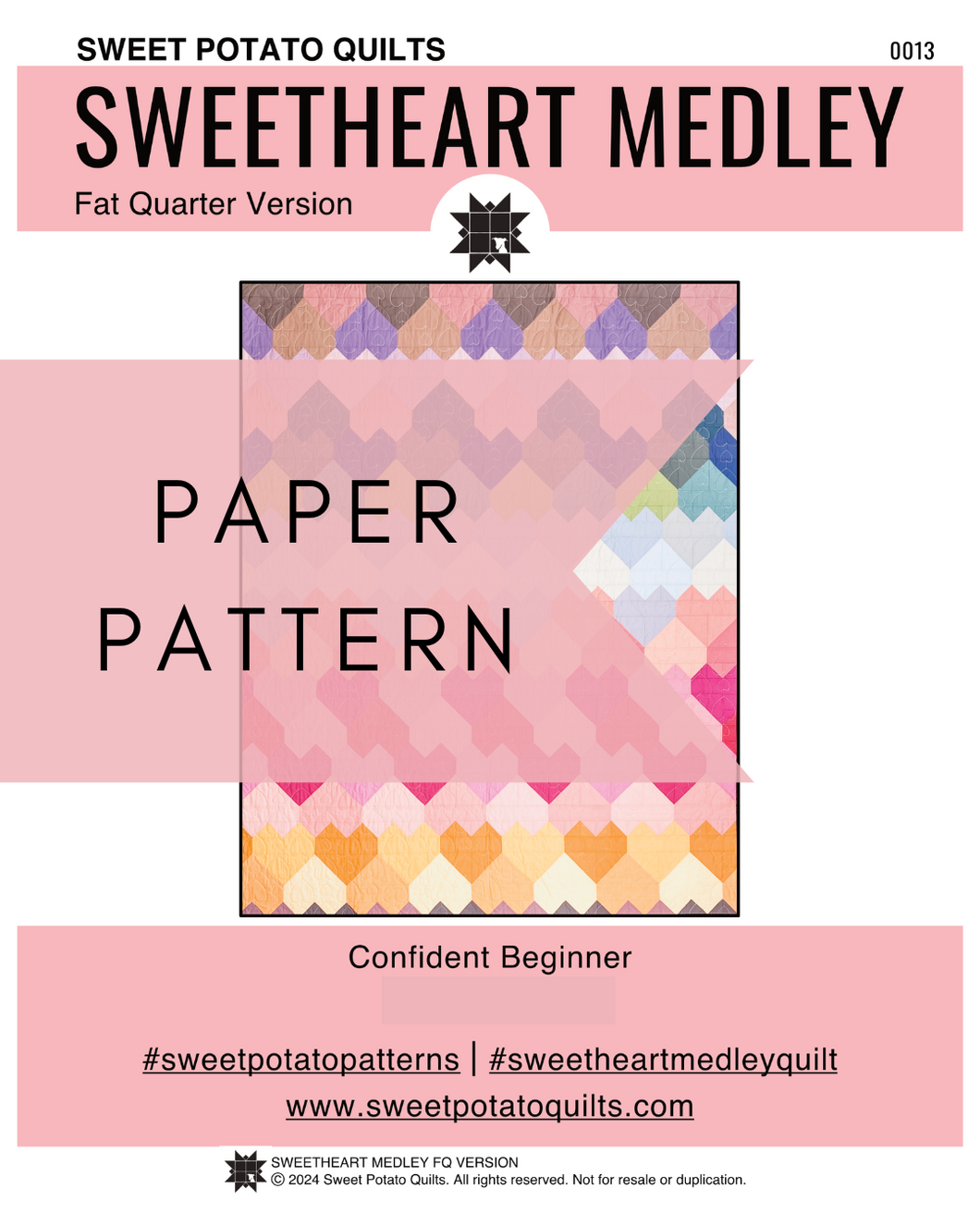 Sweetheart Medley 32 Fat Quarters at - PAPER PATTERN