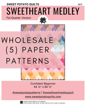 Load image into Gallery viewer, WHOLESALE (5) Sweetheart Medley 32 Fat Quarters at - PAPER PATTERN
