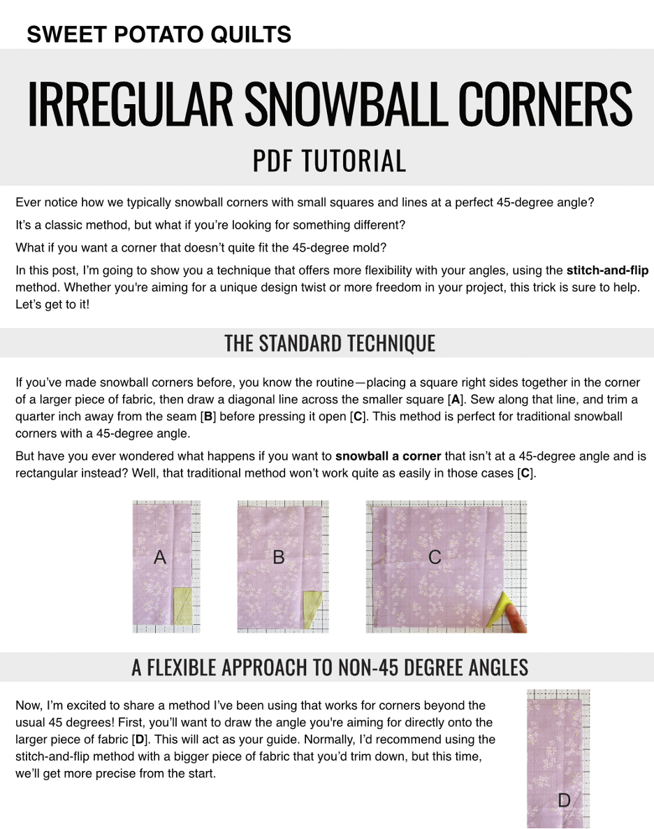 PDF Download: How to Snowball Corners Beyond 45 Degrees