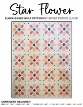 Load image into Gallery viewer, Star Flower PDF Quilt Pattern

